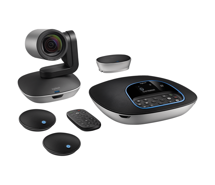 Dispositivos para videoconferencia, cámara 2Mpx, 4 micrófonos integrados y  audio bidireccional